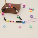 Bohemian rainbow soft ceramic mobile phone lanyard star braided beaded mobile phone chainpicture12