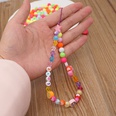 Love acrylic crystal beads soft pottery smiley face LOVE letter short mobile phone lanyardpicture15