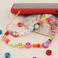 Mobile phone hanging jewelry Bohemian colored pottery LOVE letter beaded antilost mobile phone chainpicture14