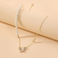European and American Gold Plated Pearl Diamond Butterfly Necklace 2021 Fashion Super Fairy Choker Cold Temperament Clavicle Chainpicture13