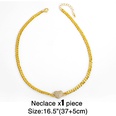 hiphop splicing chain copper inlaid zircon heart necklace braceletpicture14