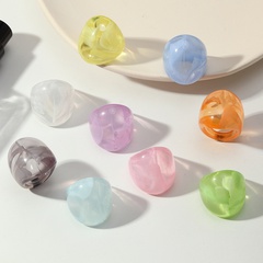 fashion irregular jelly color transparent resin ring
