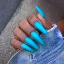 Fashion pure color long fake nailspicture22