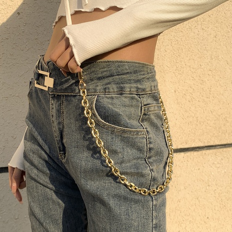 fashion metal aluminum chain waist chain  NHXR370459's discount tags