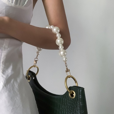 Fashion irregular mixed beads imitation pearl bag chain's discount tags