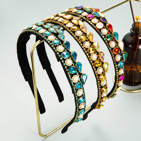 serre-tête en strass avec couronne de perles de style baroque's discount tags