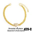 hiphop splicing chain copper inlaid zircon heart necklace braceletpicture10