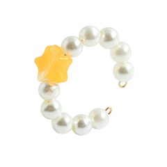 Korean acrylic pearl ring color star ring