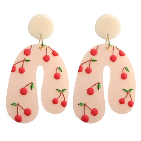 fashion irregular hitting color fruit earrings's discount tags