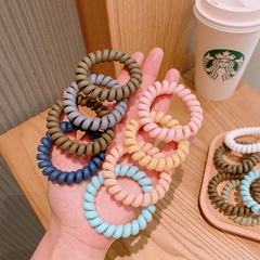 Korean resin solid color telephone line hair ring