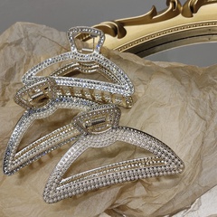 Korean metal alloy rhinestone pearl shark clip
