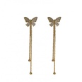 Korean style twowear butterfly tassel long earringspicture12