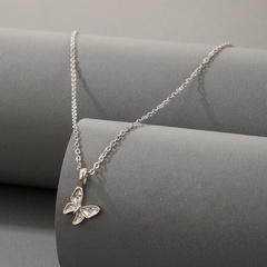 Nihaojewelry jewelry wholesale new silver butterfly pendant necklace
