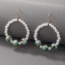 Nihaojewelry boucles d39oreilles cercle de perles de contraste de couleur simple bijoux en grospicture7
