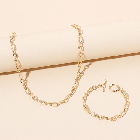 Simple geometric bracelet necklace combination's discount tags