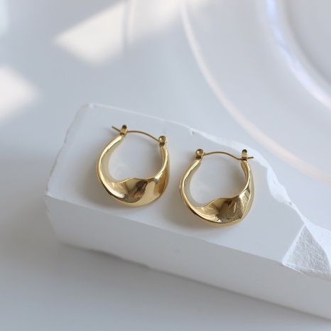 Korean geometric rotating titanium steel earrings's discount tags