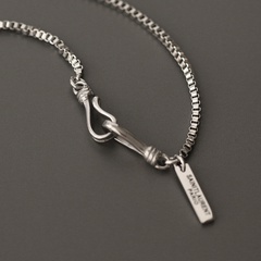 Korean hook chain letter square brand titanium steel bracelet