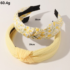 Nihaojewelry jewelry wholesale Korean floral solid color cross-knotted headband