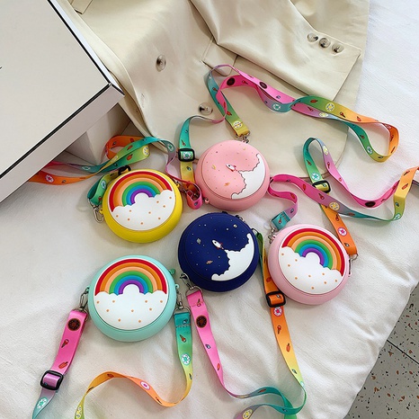 Fashion cute rainbow little star silicone children messenger bag's discount tags