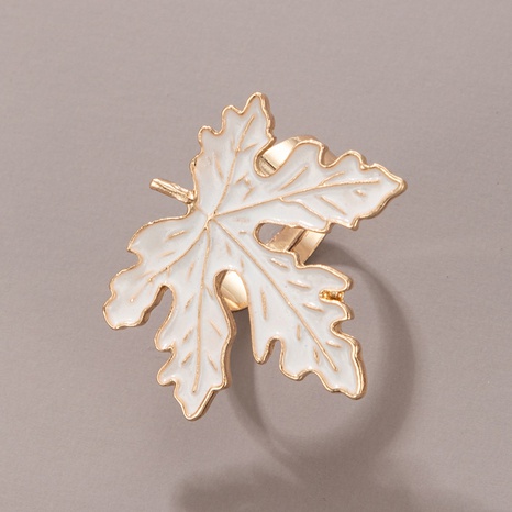 wholesale jewelry simple retro white leaf ring nihaojewelry's discount tags