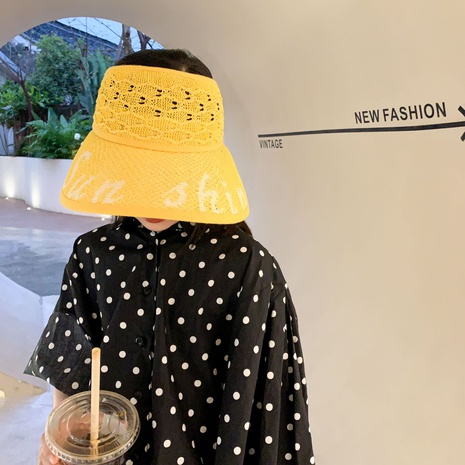 sombreros de paja de los niños del protector solar liso simple NHCM371982's discount tags