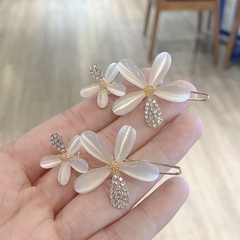 Korean style imitation opal flower hairpin