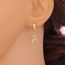 Fashion copper color zircon maple leaf pineapple lollipop earringpicture14