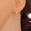 Fashion copper color zircon maple leaf pineapple lollipop earringpicture15