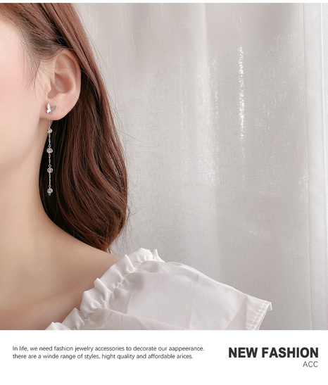 Nihaojewelry jewelry wholesale butterfly long tassel earrings's discount tags