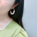 retro diamondstudded pearl large hoop earrings wholesalepicture18
