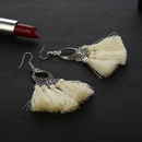 Nihaojewelry ethnic style alloy hollow carved oval long tassel earrings Wholesale jewelrypicture5