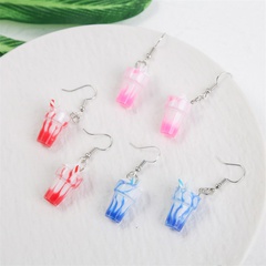 fashion acrylic ice cream earrings three pairs set
