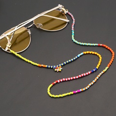 Ornament Fashion Simple Europe and America Cross Border Glass Bead Long Halter Eyeglasses Chain Non-Slip Mask Chain Wholesale