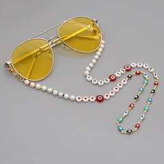 Freshwater Pearl Mask Rope Glasses Chain Double-Purpose Acrylic Letters European And American Glasses Lanyard Anti-Lost Mask Chain Wholesale
