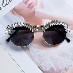 gafas de sol de decoración de cristal de diamante de ojo de gato de moda