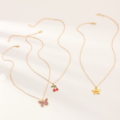 Wholesale Jewelry Children's Color Butterfly Necklace Nihaojewelry