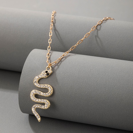 Collier pendentif serpentine diamant bijoux Nihaojewelry en gros's discount tags