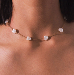 Collier court de perles en forme de coeur en gros de bijoux Nihaojewelry