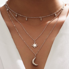 Wholesale Jewelry Fashion Moon Star Multilayer Necklace Nihaojewelry