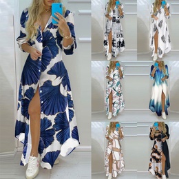 Nihaojewelry Fashion Printed Long Sleeve Shirt Long Dress Wholesalepicture11