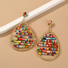 wholesale jewelry bohemia multi-color beads pendant earrings Nihaojewelry