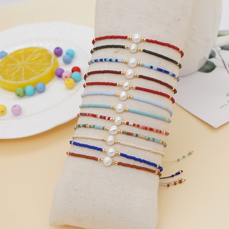 Nihaojewelry simple style Miyuki bead woven pearl small bracelet jewelry wholesale's discount tags