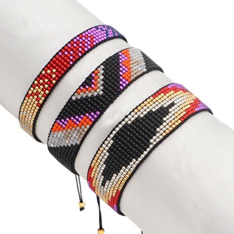 Nihaojewelry ethnic style Miyuki beads hand-woven geometric demon eye bracelet jewelry wholesale's discount tags