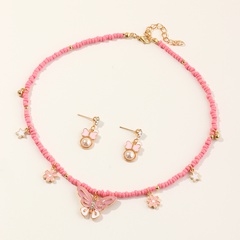 Nihaojewelry bijoux en gros collier pour enfants boucles d'oreilles collier pendentif papillon