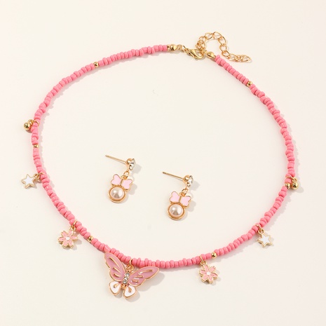 Nihaojewelry bijoux en gros collier pour enfants boucles d'oreilles collier pendentif papillon's discount tags