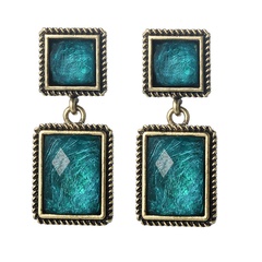 wholesale jewelry emerald square earrings Nihaojewelry