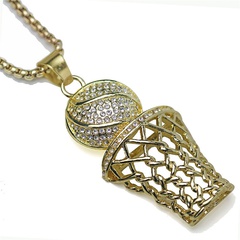 Nihaojewelry hiphop style basketball box necklace jewelry wholesale