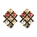 vente en gros bijoux boucles d39oreilles en strass de couleur gomtrique corenne nihaojewelrypicture11