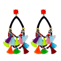 wholesale jewelry bohemia color tassel earrings Nihaojewelry