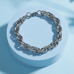Nihaojewelry retro thick chain titanium steel twist bracelet jewelry Wholesale